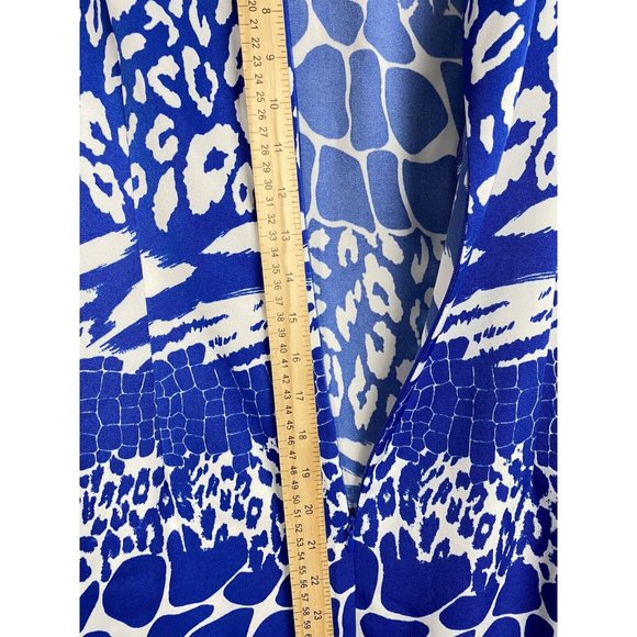 Maya Brooke Blue Dress Animal Pattern Blue Tank Sz. 16W - Picture 8 of 11